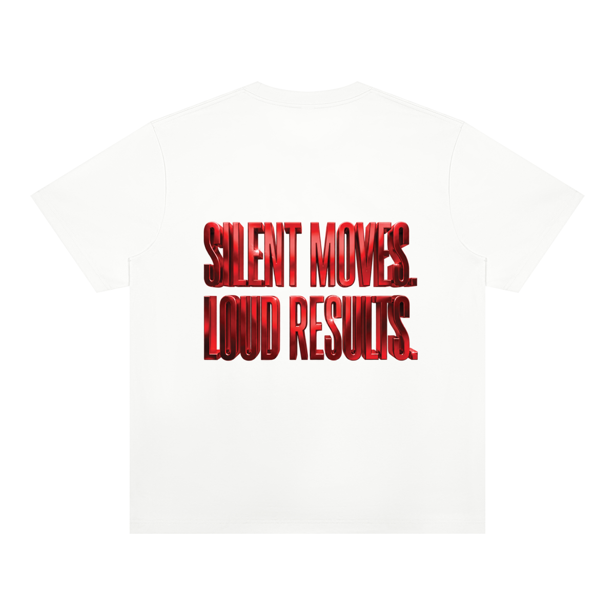 TOBU SILENT MOVES LOUD RESULTS 300 GSM COTTON-BLEND T-SHIRT | UNISEX PREMIUM LIFESTYLE WEAR