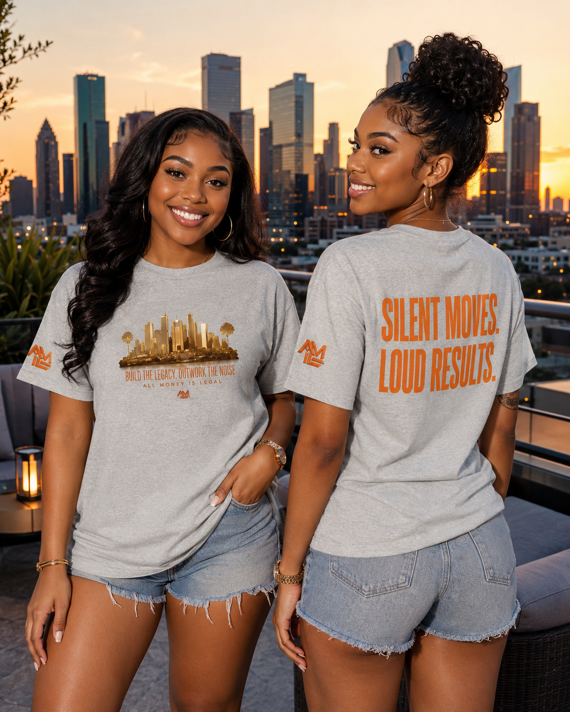 BUILD A LEGACY Snow Washed Oversized Cotton T-Shirt