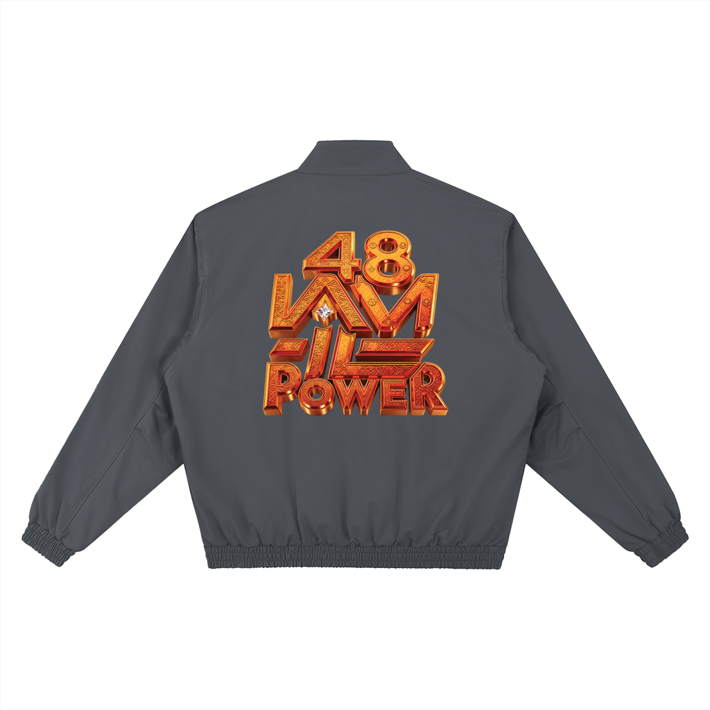 48 LAWS OF POWER | STAND COLLAR BOMBER JACKET