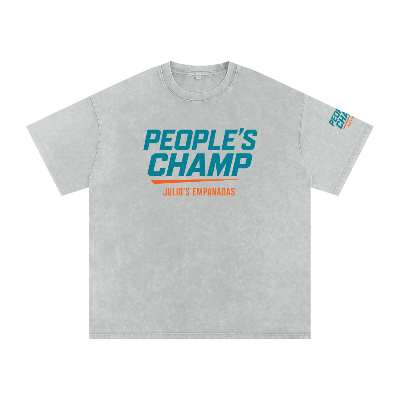 PEOPLE'S CHAMP Snow Washed Oversized Cotton T-Shirt