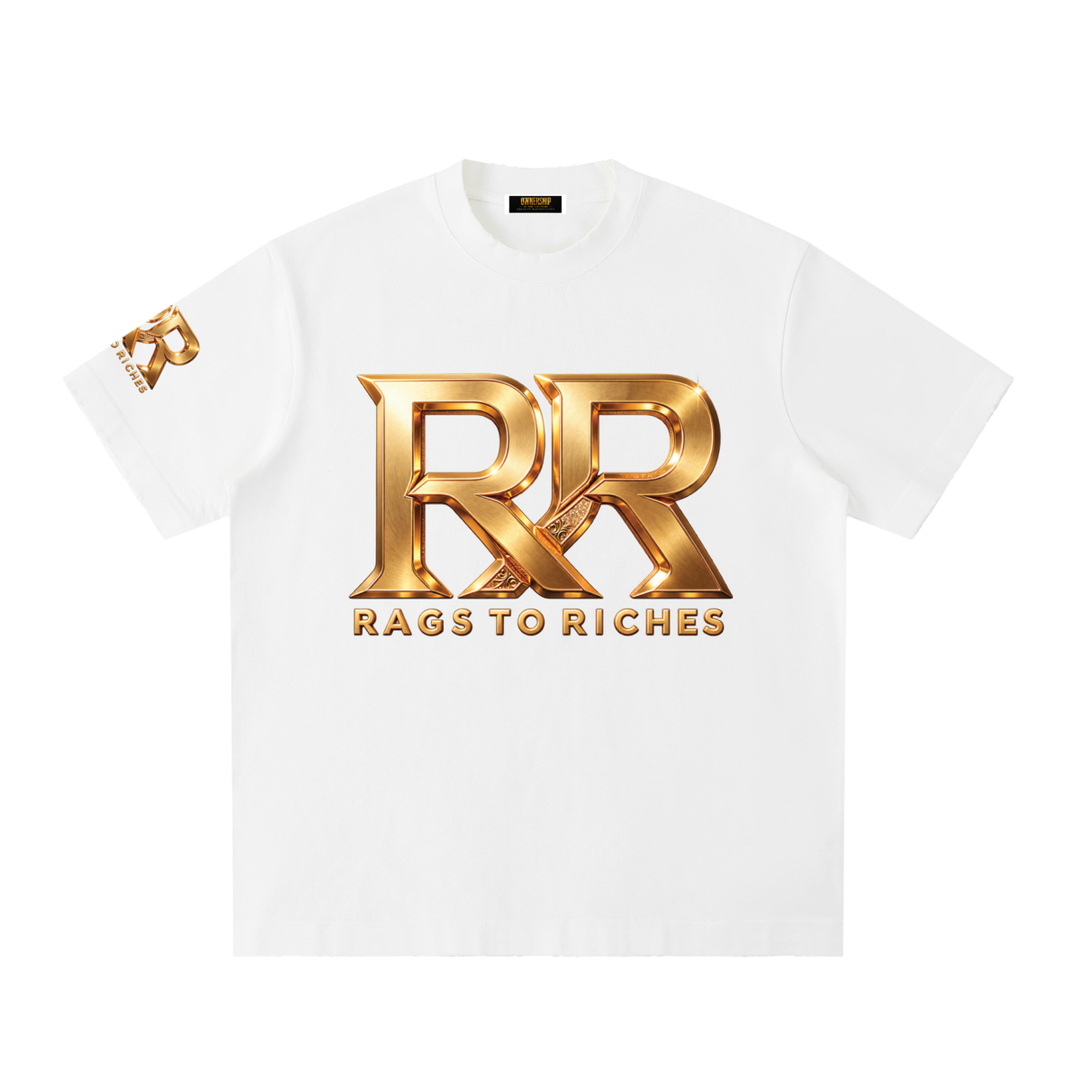 RAGS TO RICHES HEAVYWEIGHT VINTAGE WASHED FRAYED T-SHIRT | 430 GSM PREMIUM COTTON TEE
