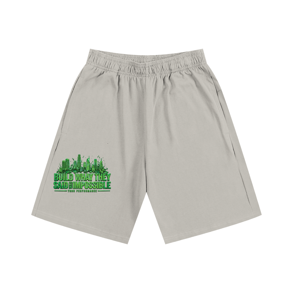 TOBU Build What They Said Was Impossible Heavyweight Cotton Shorts