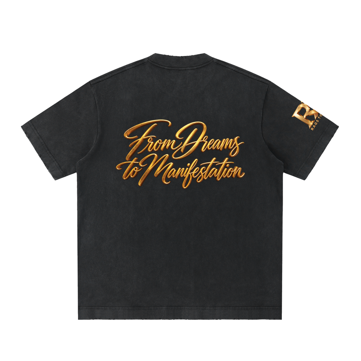 RAGS TO RICHES HEAVYWEIGHT VINTAGE WASHED FRAYED T-SHIRT | 430 GSM PREMIUM COTTON TEE