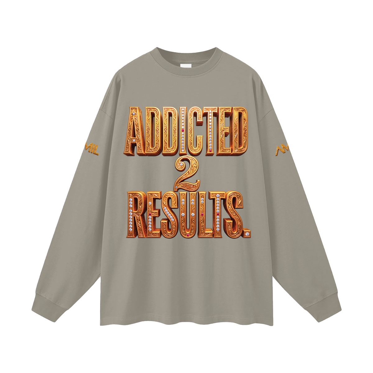 ADDICTED 2 RESULTS 305 GSM OVERSIZED LONG SLEEVE T-SHIRT | UNISEX HEAVYWEIGHT COTTON LIFESTYLE TEE
