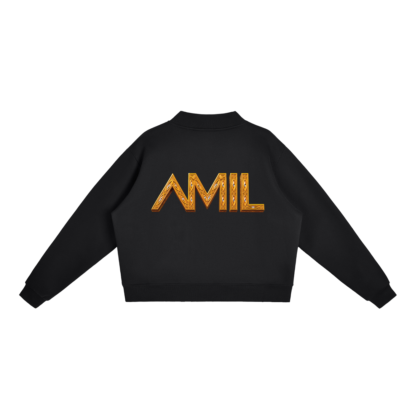 ALL MONEY IS LEGAL EGYPTIAN KING & EMPRESS 350 GSM MOCK-NECK CROPPED FLEECE SWEATSHIRT | WOMEN’S OVERSIZED STREETWEAR
