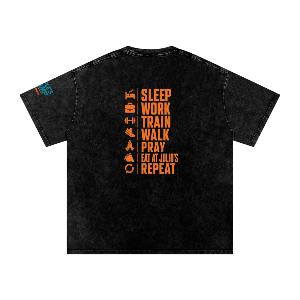 PEOPLE'S CHAMP Snow Washed Oversized Cotton T-Shirt