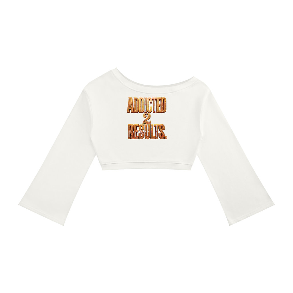 ADDICTED 2 RESULTS WOMEN’S OFF-SHOULDER CROPPED SWEATSHIRT | 310 GSM PREMIUM LIFESTYLE WEAR